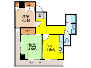ファイブメゾン慕絵樹【4階】の間取り