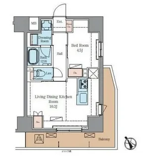 ラグゼナ北千住II【11階】の間取り