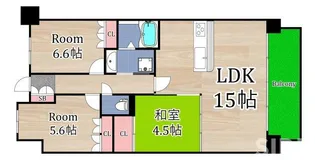 グランアッシュ京橋NEXUS【5階】の間取り
