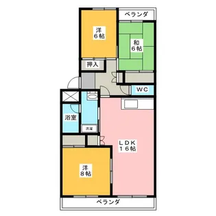 プレシェルト【1階】の間取り