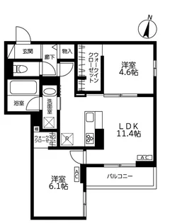 The Apartment ACE 5【1階】の間取り
