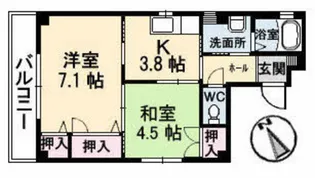 クレール鶴見【4階】の間取り