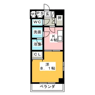 プランドール城見通【2階】の間取り