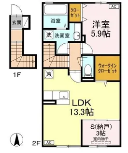スペリアージュA棟202【2階】の間取り