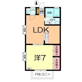 グローイングコート大宮【2階】の間取り