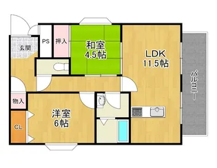 ドミシル谷辻【2階】の間取り