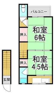 次屋2丁目文化【2階】の間取り