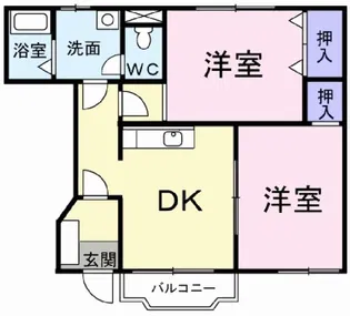 ヌゥベル アンリ【1階】の間取り