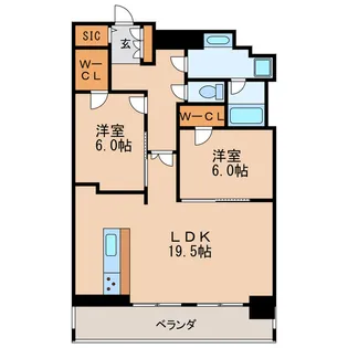 グランルクレ新栄イースト【12階】の間取り