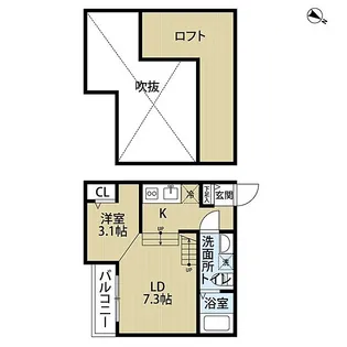 AL SOLE【2階】の間取り