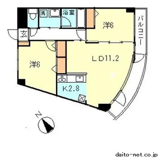 ハーベストヒルズ溝の口1【7階】の間取り