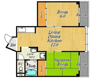 アブニール福島【3階】の間取り