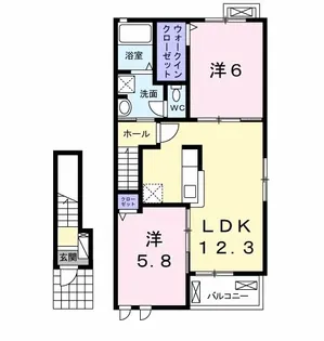 サニーヒルズ D【2階】の間取り