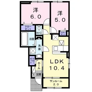 フェリビータ【1階】の間取り