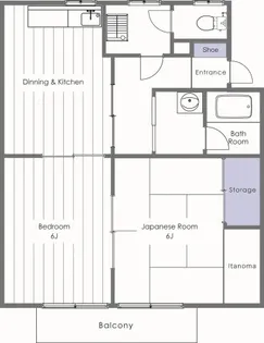 第2フラワーハイツ【2階】の間取り