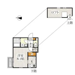 CB佐賀リオン【2階】の間取り
