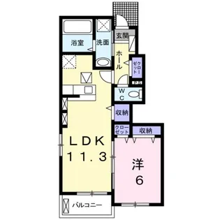 イーストメゾン A【1階】の間取り