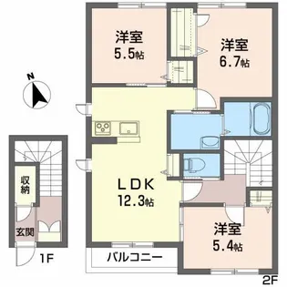 プレミアス【2階】の間取り