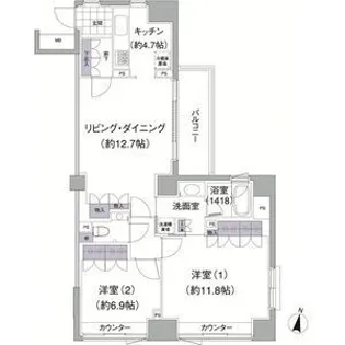 アビティ目黒【1階】の間取り