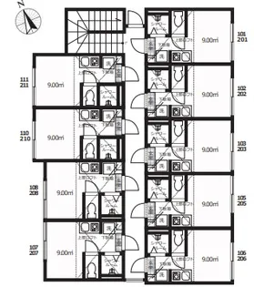 ディアマンテ中野【1階】の間取り