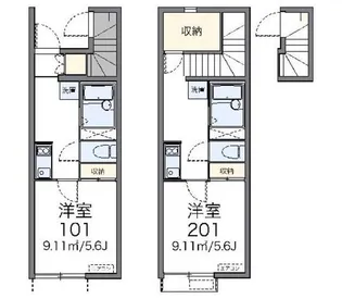 レオネクストひまわりの花【1階】の間取り