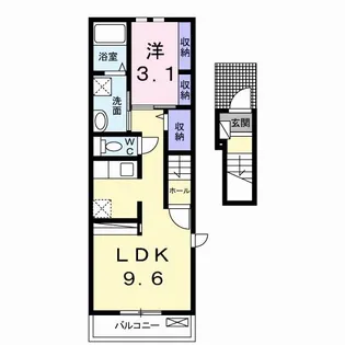 ビオーラ B【2階】の間取り