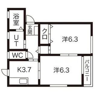 エスポワールA【1階】の間取り