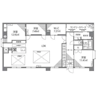 ディライト南烏山【1階】の間取り