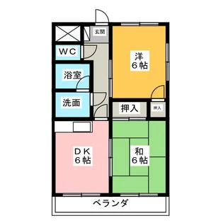 グリーンチャイムII【2階】の間取り