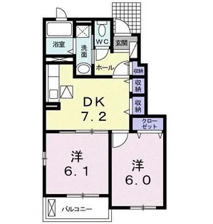 セイバリー・K【1階】の間取り