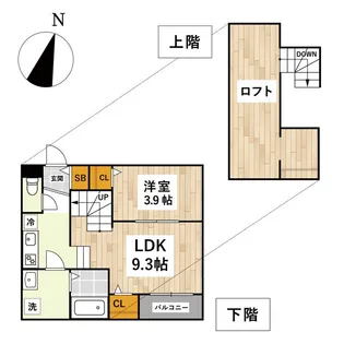 totoro上熊本【1階】の間取り