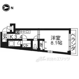 グランフィールド【4階】の間取り