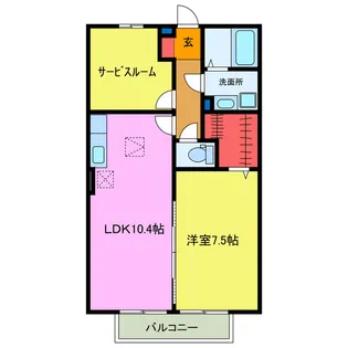アミティエマノ【1階】の間取り