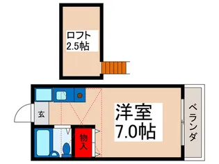 ニュ-アロ-ズMII【2階】の間取り