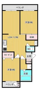 コーポラス舞の浦【4階】の間取り