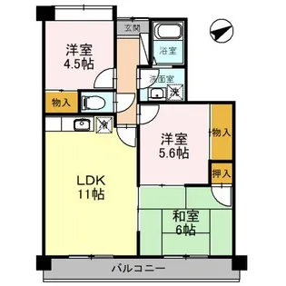 メゾンアザレア【5階】の間取り