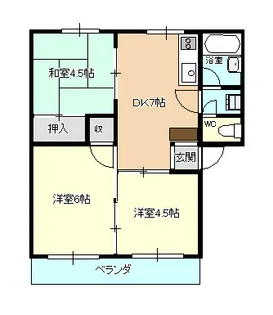リバティハウス【2階】の間取り