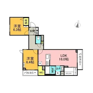 ラ リノ【3階】の間取り