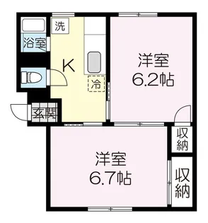 ベルハイムS【2階】の間取り