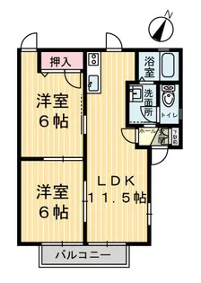 ラフォーレ・ヴェール【2階】の間取り