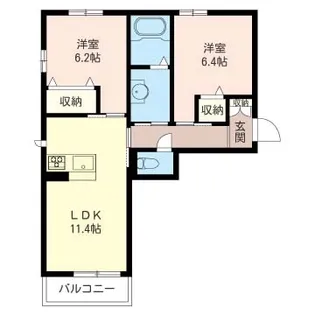 グレンディールA【2階】の間取り