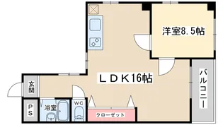 大京ビルマンション新大阪【4階】の間取り