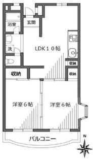 ファルム烏山【5階】の間取り