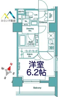 ザ・パークハビオ西横浜【9階】の間取り
