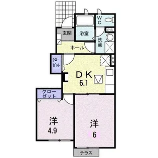コータ・コート B【1階】の間取り