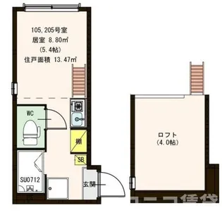 アッシュコート大山【2階】の間取り
