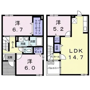 アムールI【1階】の間取り