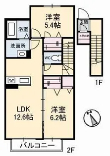 ラーガハウス茶屋町【2階】の間取り