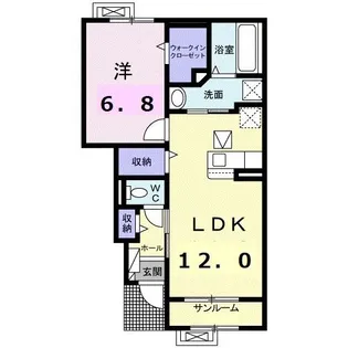 ララ・セゾン【1階】の間取り