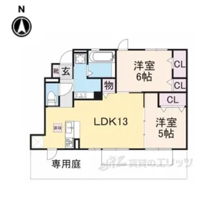 グランデュオ1番館【1階】の間取り